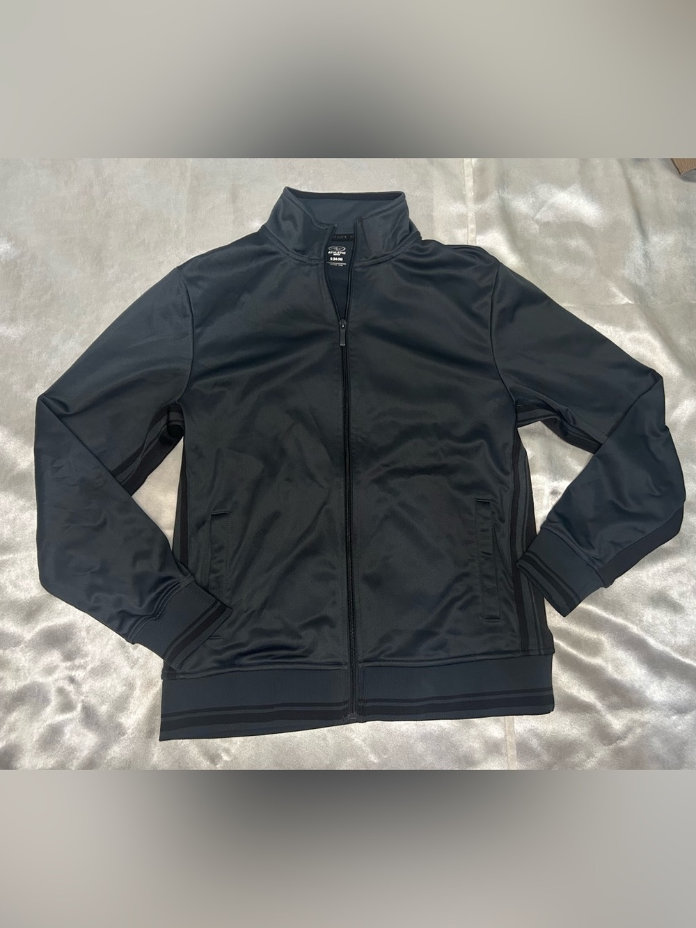 Athletic Works Black Full-Zip Track Jacket